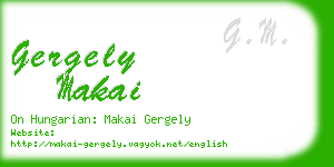 gergely makai business card